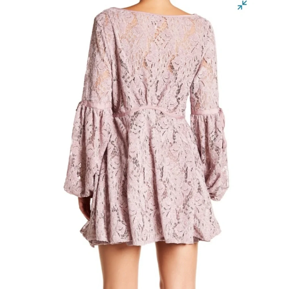 Free People Rubi Lace Lavender Mini Dress Size XS NEW